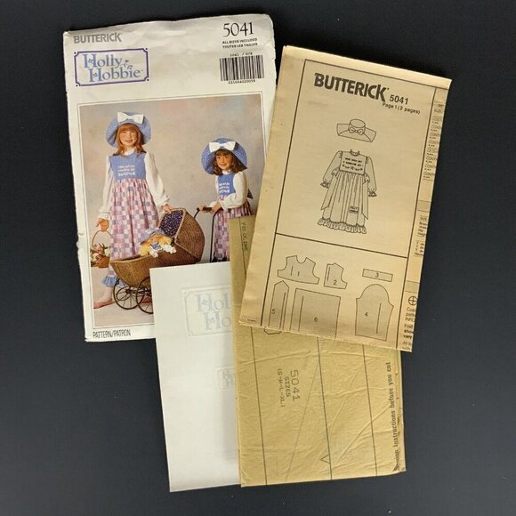 Butterick 5041 Girls Holly Hobbie Costume Size 4-14 Sewing Pattern UNCUT - Picture 3 of 3